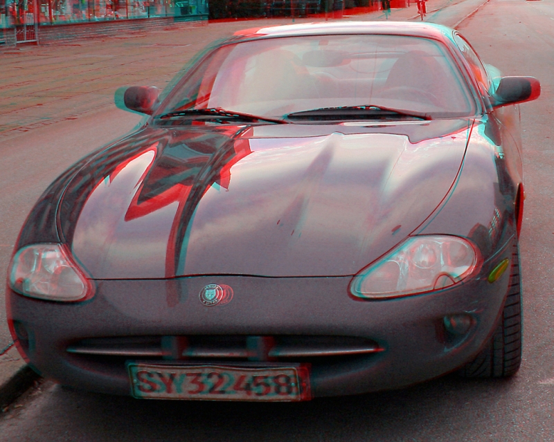 3d image for 3d glasses - black Jaguar-3D_image-anaglyph